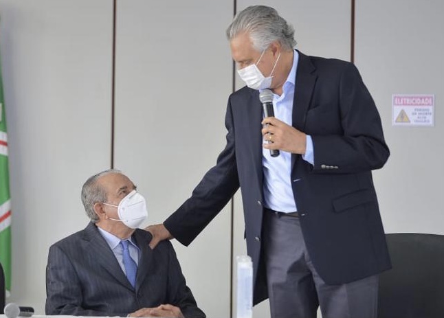 Governador Ronaldo Caiado (DEM) e prefeito Iris Rezende (MDB) em café da manhã que aconteceu nesta quinta (Foto: Governo do Estado)