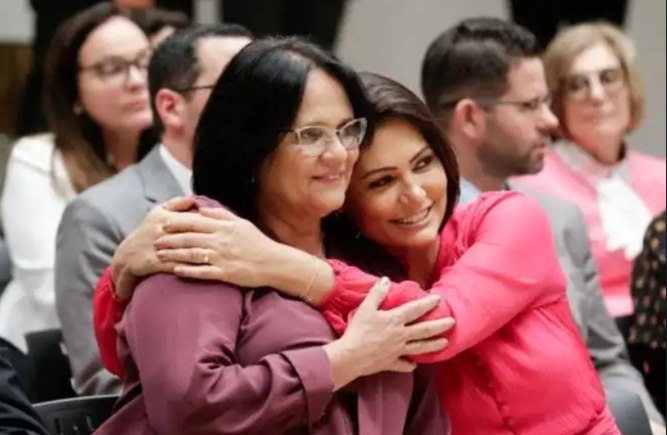 Primeira-dama Michelle Bolsonaro e ministra Damares Silva (Foto: Instagram)