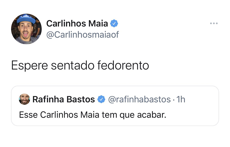 Carlinhos Maia rebate críticas de Rafinha Bastos, Felipe Neto e Castanhari nas redes sociais