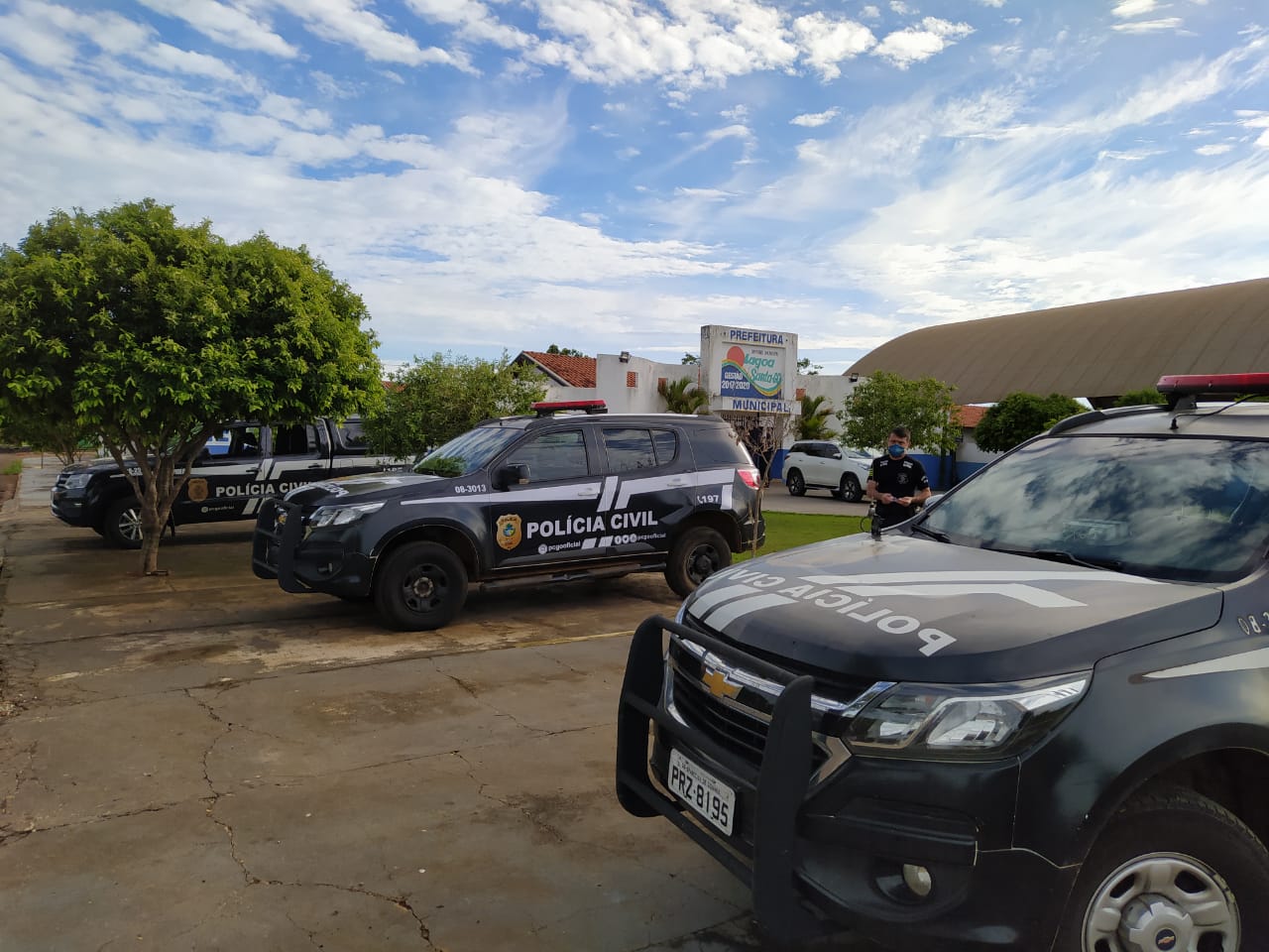 Operação da Polícia Civil em Lagoa Santa, município de Goiás (Foto: PC)