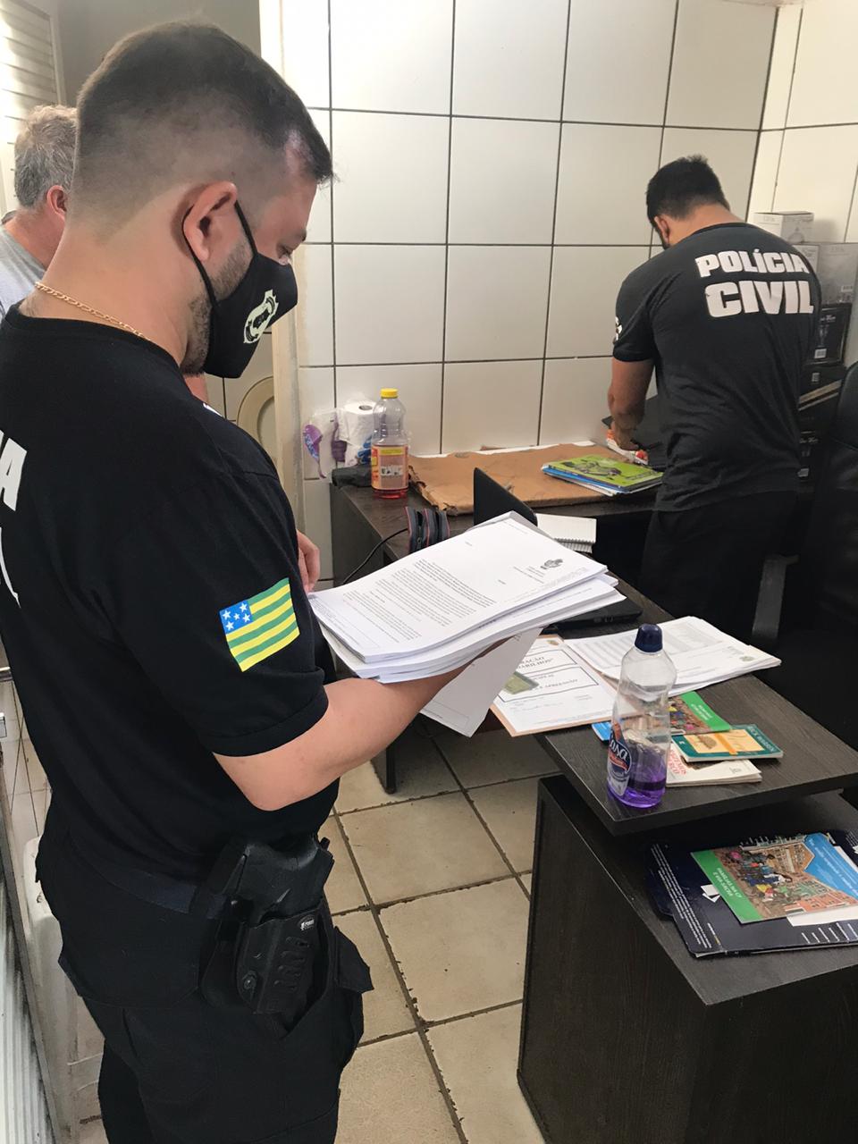 Operação da Polícia Civil em Lagoa Santa, município de Goiás (Foto: PC)