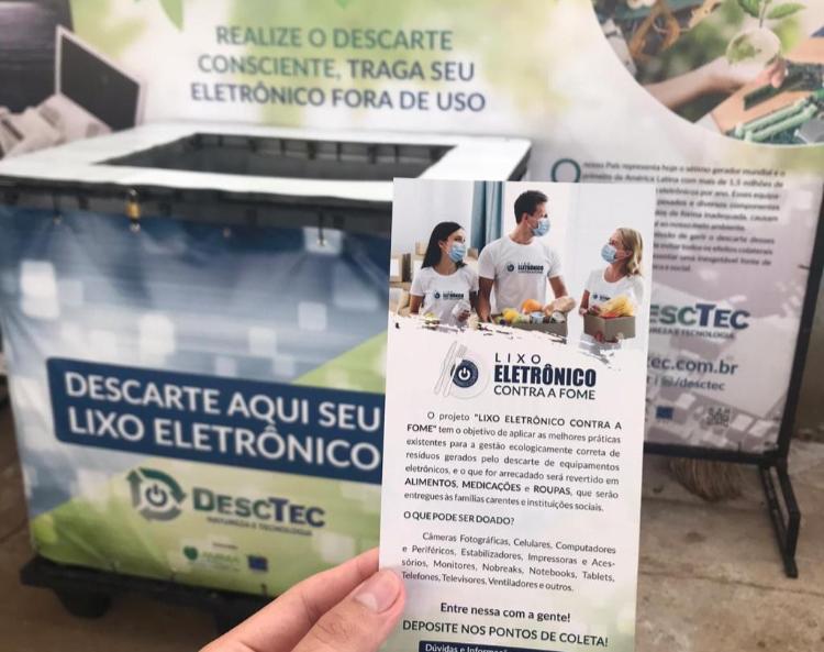 Projeto arrecada lixo eletrônico para converter valor obtido em doação de alimentos