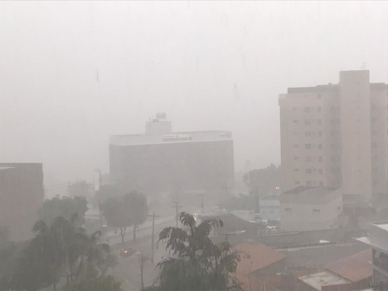 Chuva forte cai em Goiânia nesta sexta-feira (11)