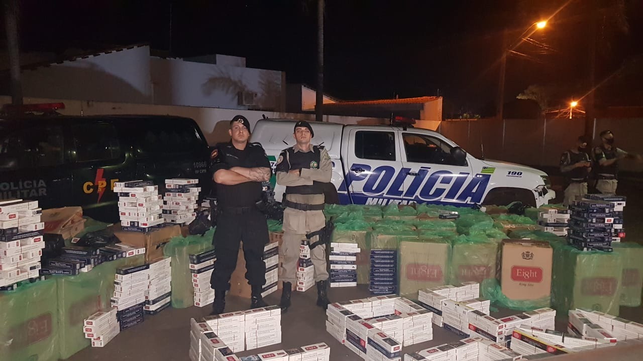 Em Rio Verde, PM apreende carga de cigarro contrabandeado - polícia -
