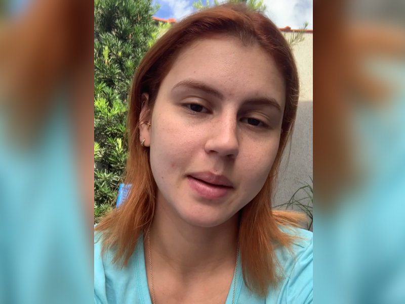 Amanda Faria, 26, falou sobre como a família tem enfrentado a situação. Uso de imagem dela foi autorizado (Foto: divulgação/Vídeo)