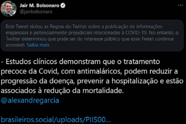 Postagens sobre 'tratamento precoce' (Foto: Reprodução / Redes Sociais)