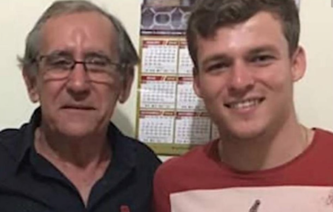 José Aparecido ao lado do filho, Frank Dias Diogo (Foto: Polícia Civil)