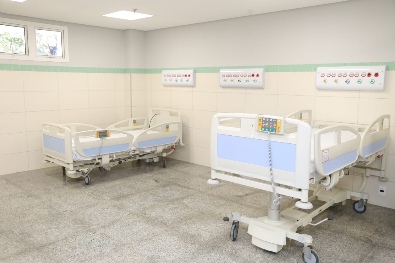 Leito do Hospital das Clínicas, em Goiânia (Foto: Jackson Rodrigues)