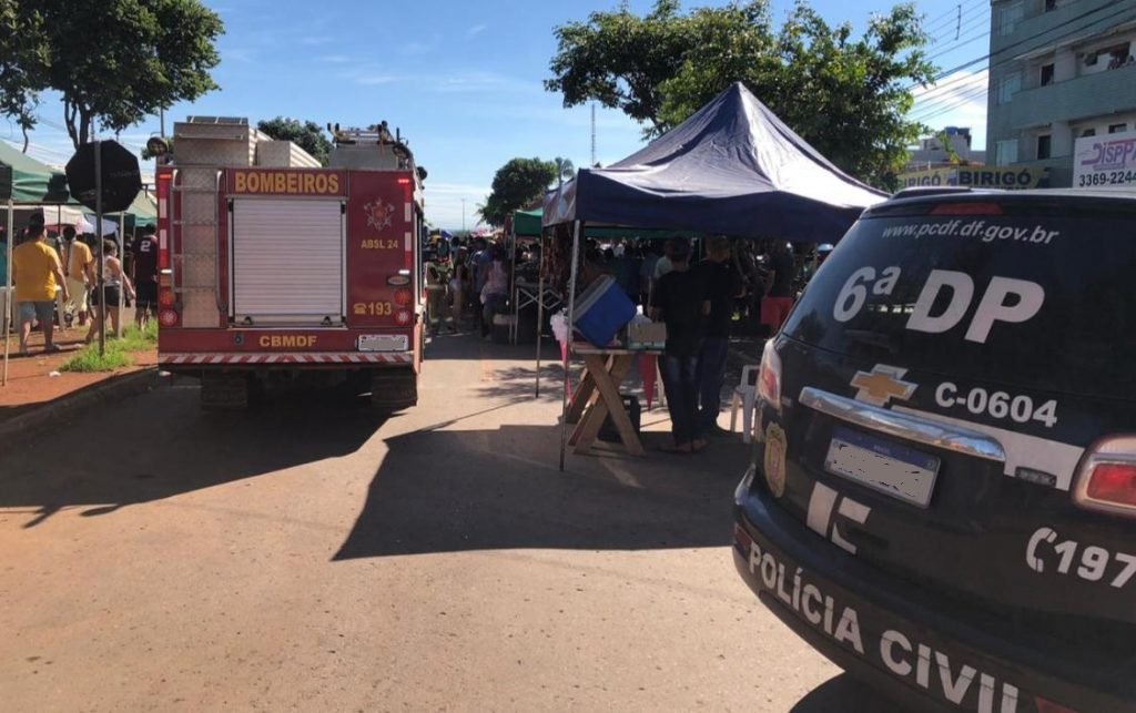 Homem morre e três mulheres ficam feridas após tiros em feira no DF