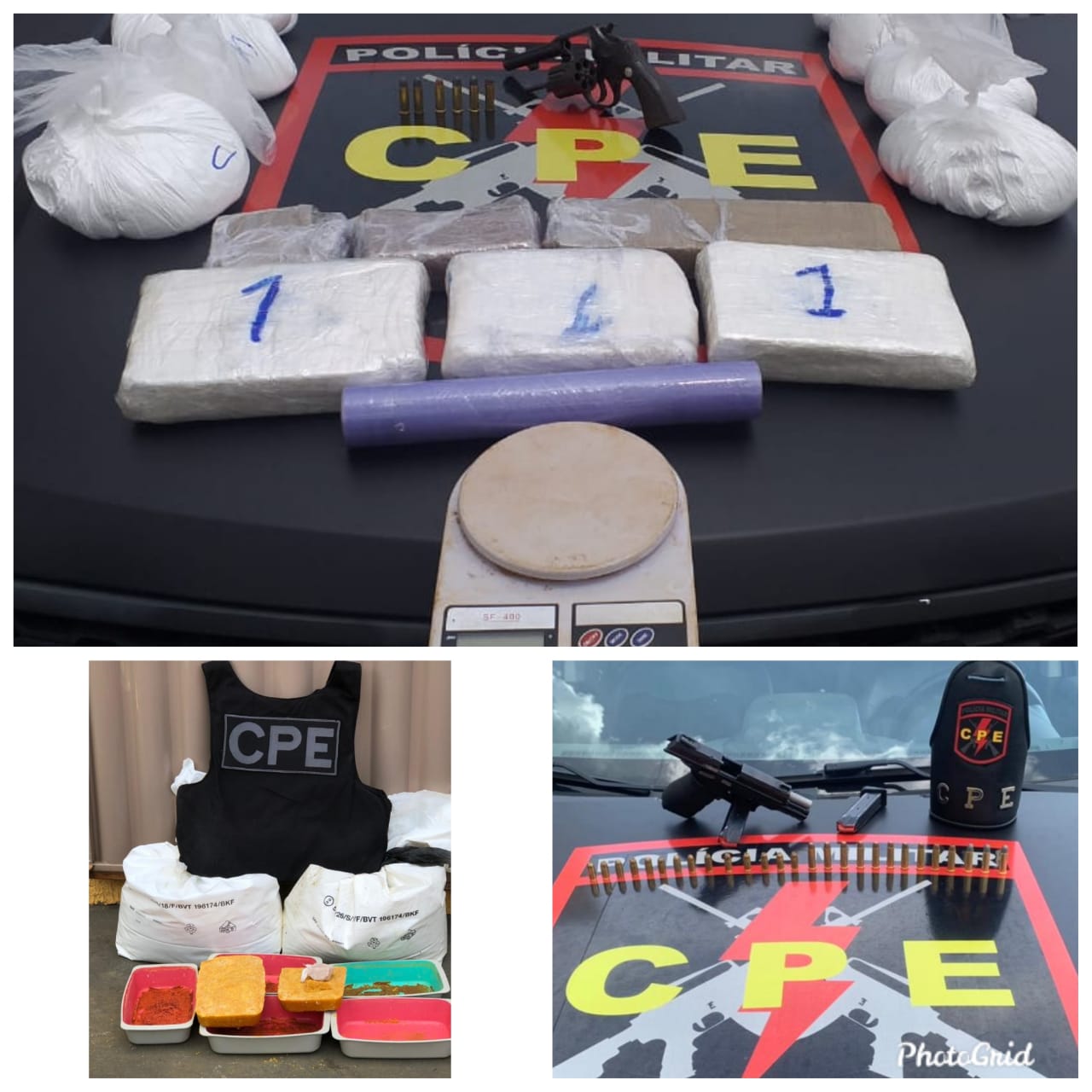 Operação termina com apreensão de 15 kg de drogas, armas e três pessoas presas