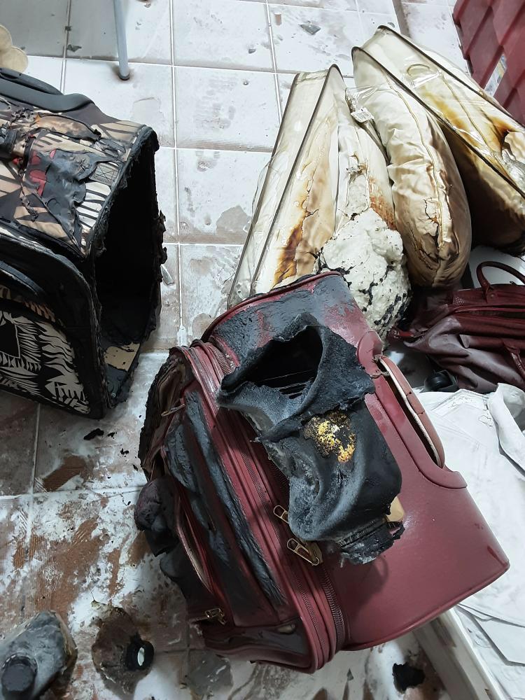 Explosões de munições causa princípio de incêndio em apartamento (Foto: divulgação/PM)