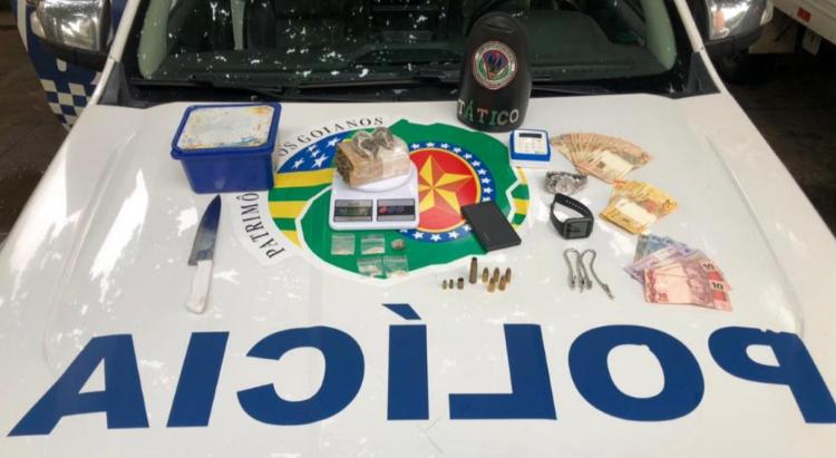 Polícia Militar prende suspeito de tráfico de drogas em Goiânia