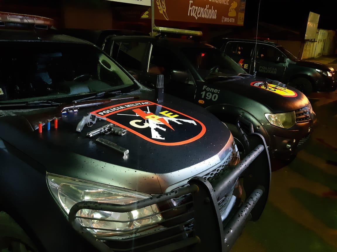 Confrontos com suspeitos de tráfico e de roubo terminaram com seis mortes em Trindade, Jaraguá e Piracanjuba (Foto: divulgação/PM)