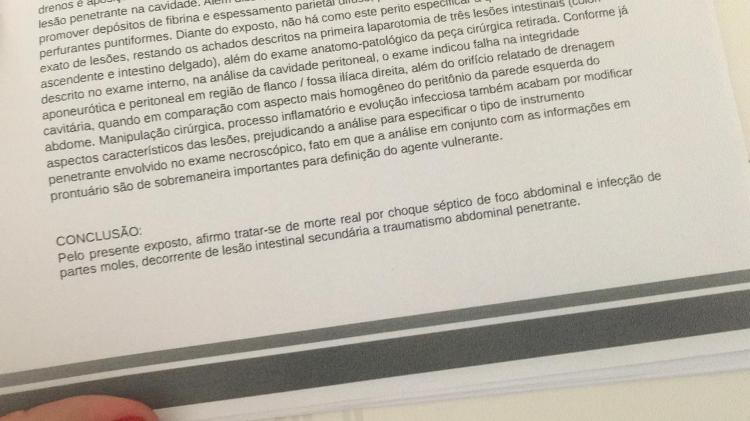 Laudo médico (Foto: Divulgação) influencer