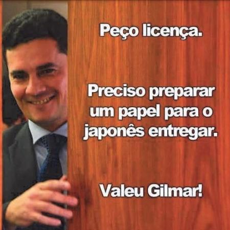 Meme com rosto de Moro compartilhado em grupo da Lava Jato brincava com possibilidade de prisão de Lula (Imagem: reprodução)