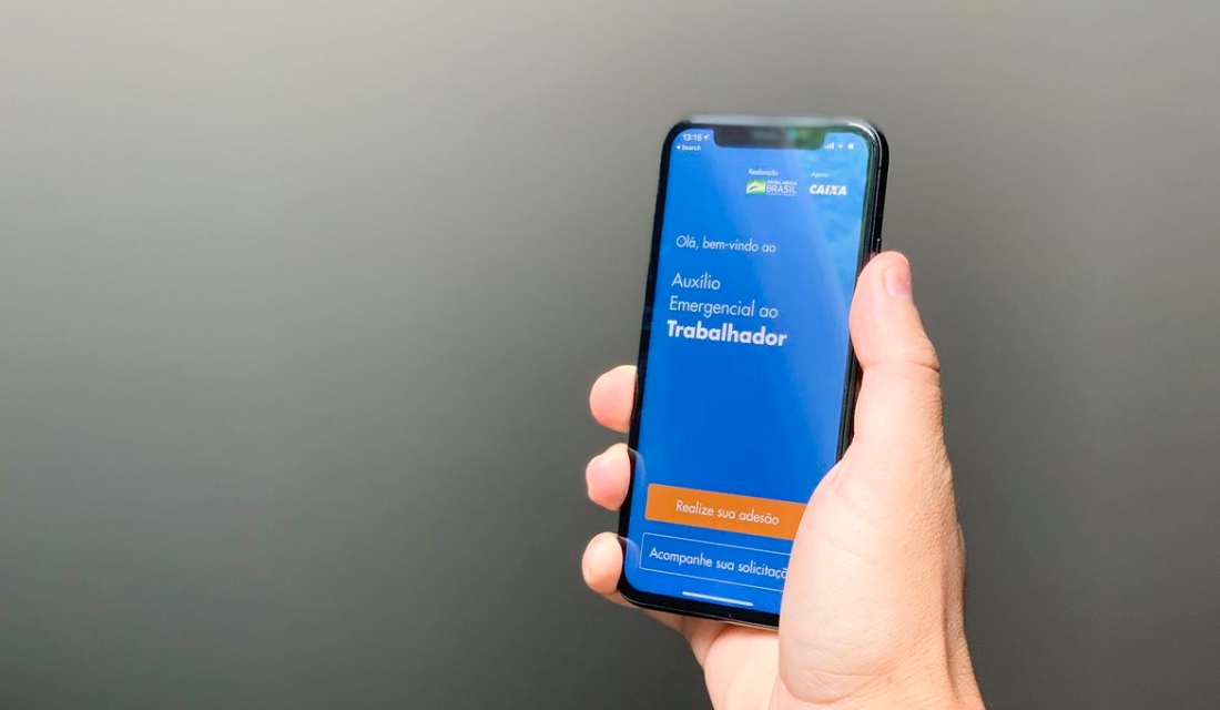 Aplicativo da Caixa para o auxílio emergencial (Foto: Leonardo Sá/Agência Senado)