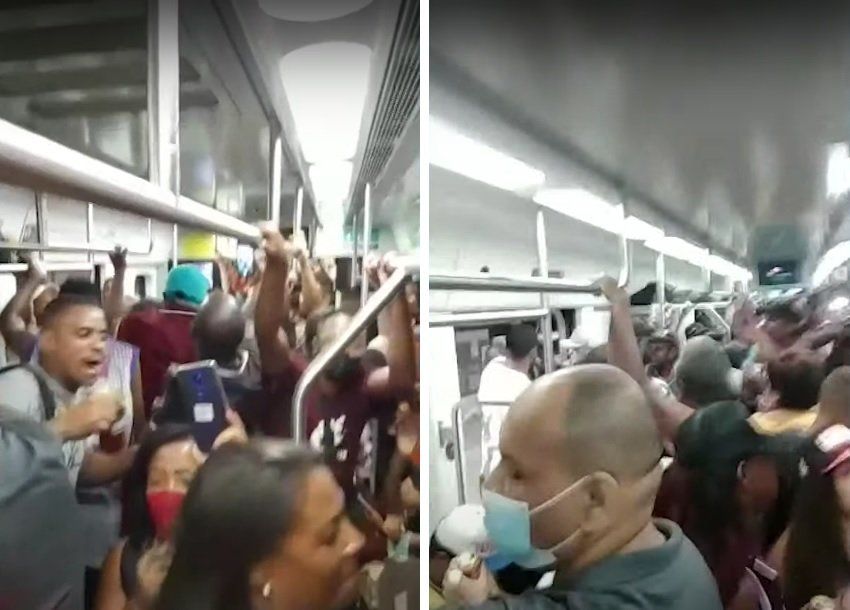 Em meio à pandeia, Rio tem baile funk dentro do vagão de trem