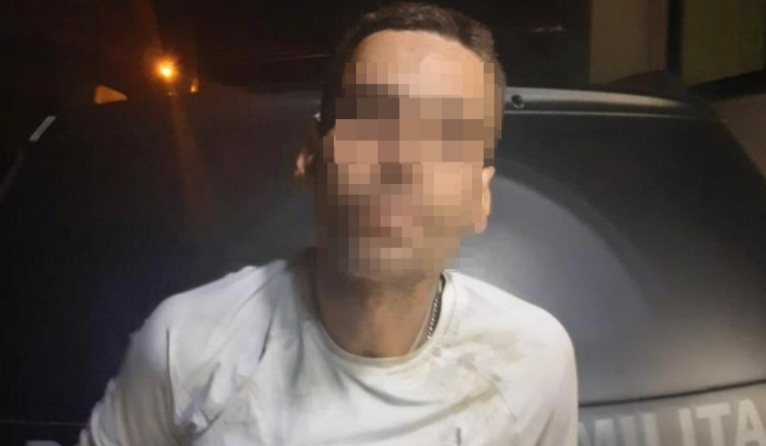 Homem agredido na rua após estupro e roubo (Foto: Polícia MIlitar)