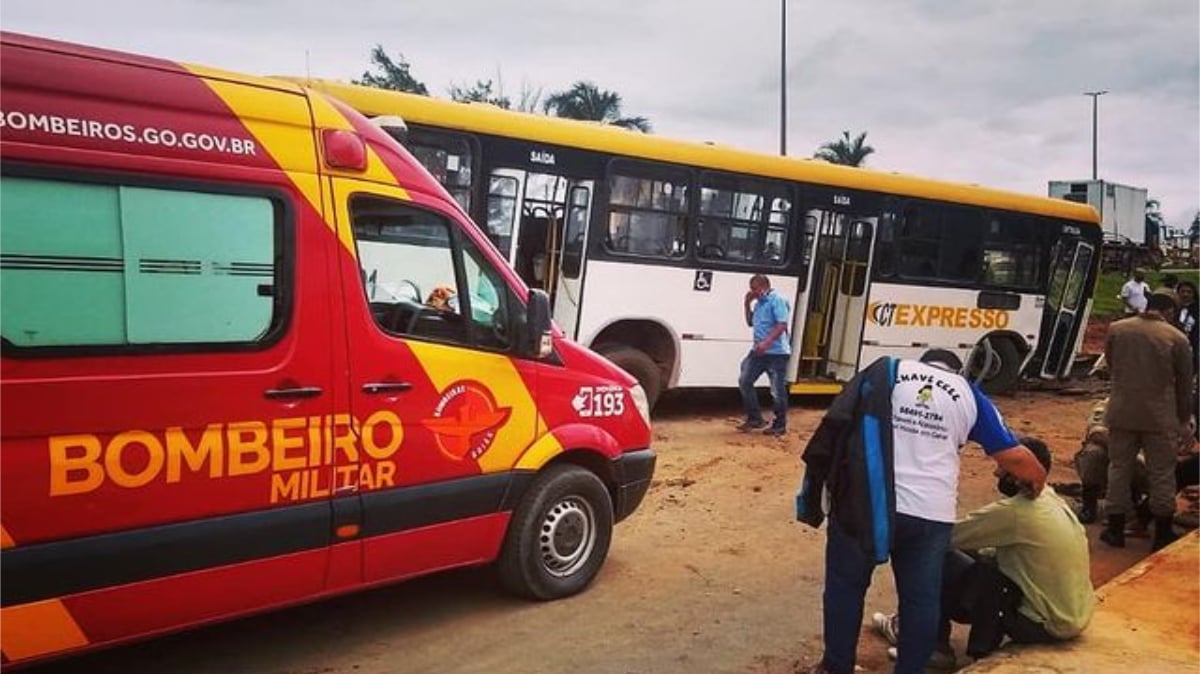 O eixo de uma das rodas do veículo quebrou durante o trânsito e, com isso, fez com que o motorista perdesse o controle, saindo da rodovia