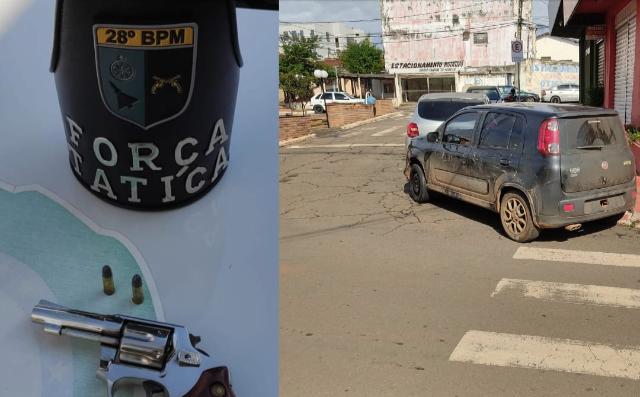 A Polícia Militar (PM) prendeu, na manhã desta sexta-feira (19), um homem suspeito de roubar uma distribuidora, um carro e ameaçar a ex-esposa em Anápolis. Outras duas pessoas também foram presas Polícia prende homem suspeito de roubar distribuidora, carro e ameaçar ex-esposa em Anápolis