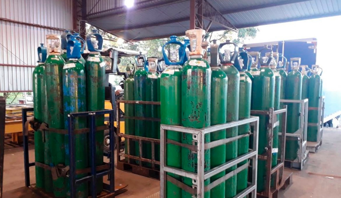 Cilindros de oxigênio (Foto: Ministério da Saúde)