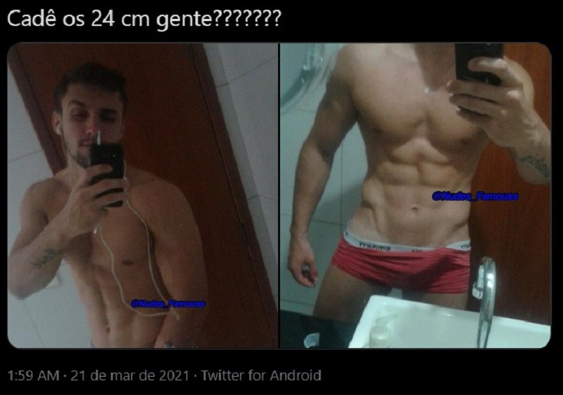 BBB 21: Arthur se gaba de '24 cm' e web rebate com foto antiga