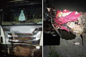 Motociclista morreu na hora (Foto: reprodução/PRF)