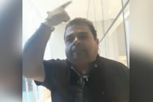 A esposa de Vinicius da Silva, homem que chamou uma porteira de ‘macaca’ no Jardim Goiás, saiu em defesa do marido no grupo do condomínio. (Foto: reprodução)