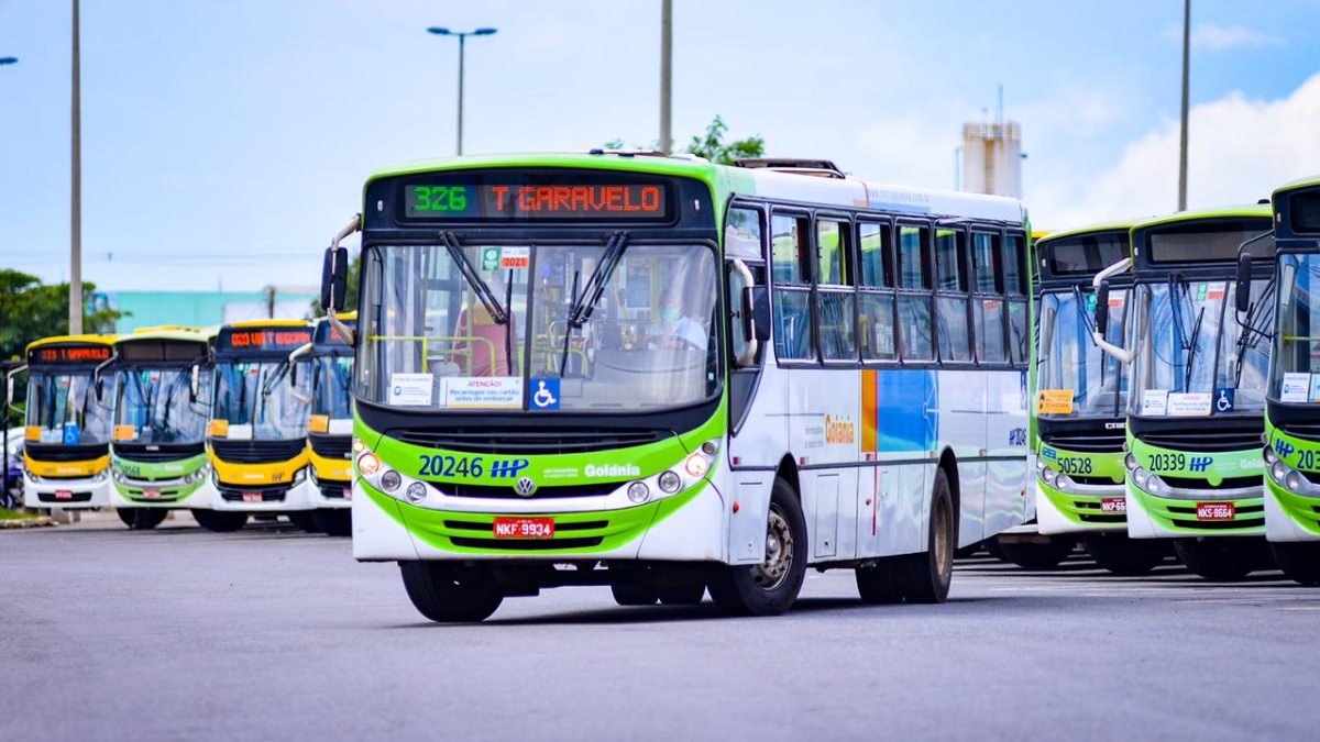 Ônibus do transporte coletivo de Goiânia (Foto: Jucimar de Sousa/Mais Goiás)
