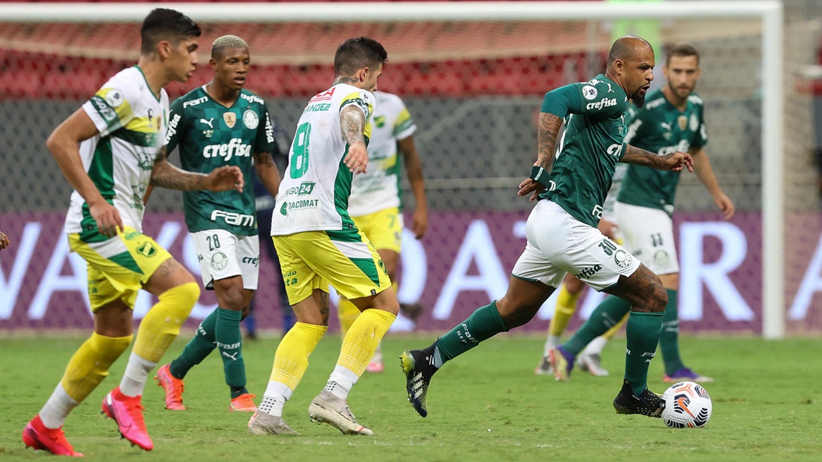 Palmeiras e Defensa y Justicia durante final da Recopa. Foto: Cesar Greco/Palmeiras