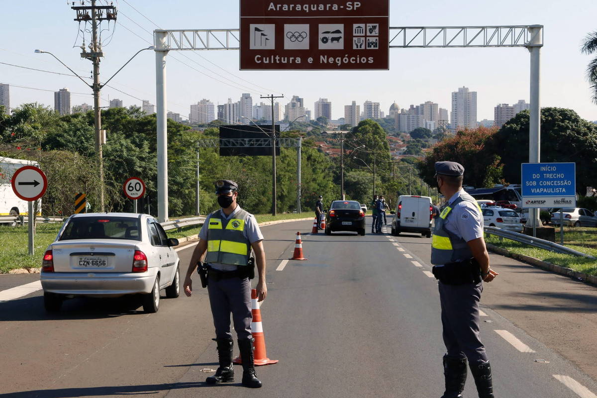 Barreira Sanitária em Araraquara (Foto: Prefeitura de Araraquara)