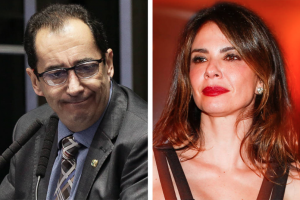 Senador Jorge Kajuru e a apresentadora Luciana Gimenez (Foto: Divulgação)