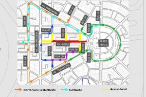 Mapa de Desvios (Imagem: Prefeitura de Goiânia)