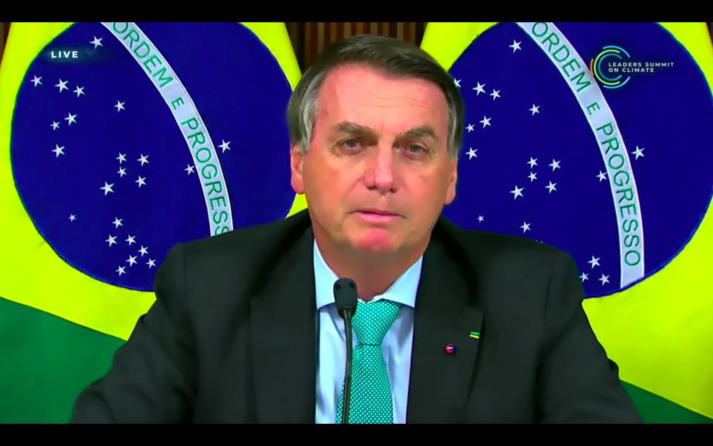 Na Cúpula do Clima, Bolsonaro promete zerar desmatamento ilegal na Amazônia