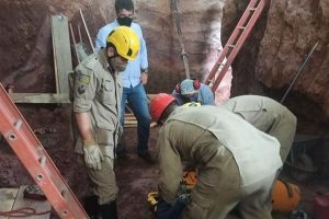 - Homem fica soterrado enquanto trabalhava em Aparecida