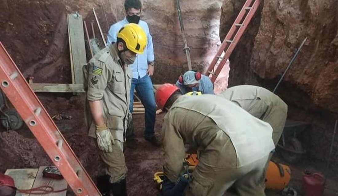 - Homem fica soterrado enquanto trabalhava em Aparecida