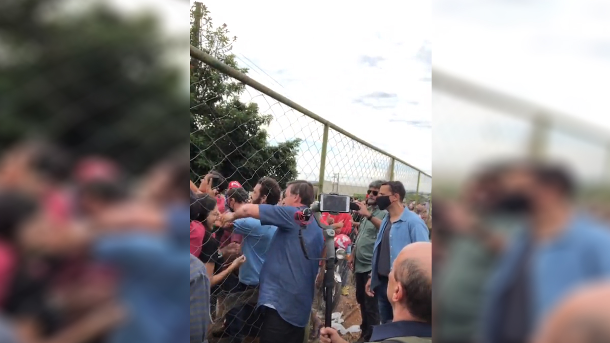 Bolsonaro faz visita surpresa a Goianápolis neste sábado (17) (Foto: divulgação/Major Vitor Hugo)