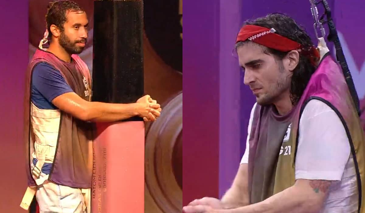BBB 21: Gilberto e Fiuk seguem na prova de resistência para garantir pódio