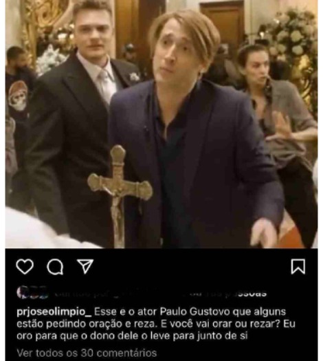 Entidade vai acionar Justiça contra pastor que desejou a morte de Paulo Gustavo