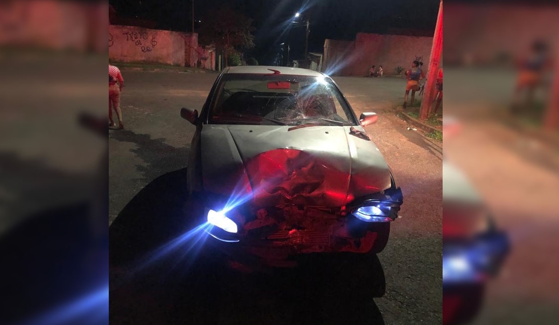 Após briga de trânsito, motorista passa por cima de motociclista em Anápolis (Foto: Divulgação/PM)