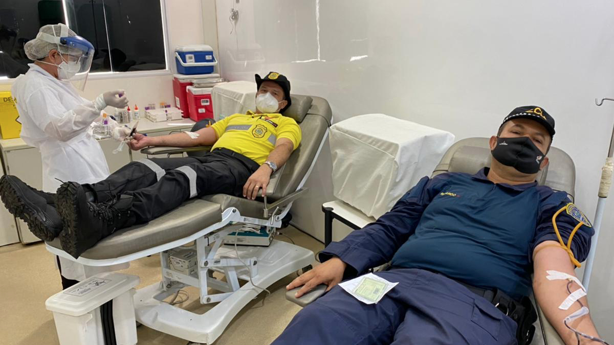 Força tarefa da segurança pública participa da semana de Conscientização da Hemofilia (Foto: Divulgação/Hemocentro)