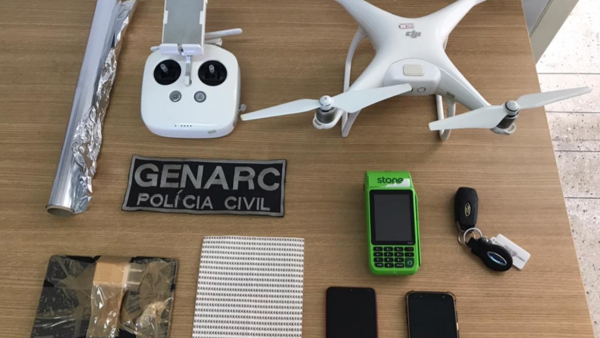 Material apreendido pela Polícia Civil com o trio (Foto: Polícia Civil)