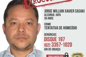 Polícia Uruaçu procura por dois investigados de tentativa de homicídio (Foto: Divulgação/Polícia Civil)