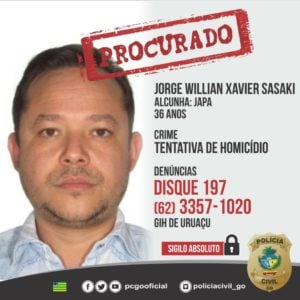 Polícia Uruaçu procura por dois investigados de tentativa de homicídio (Foto: Divulgação/Polícia Civil)