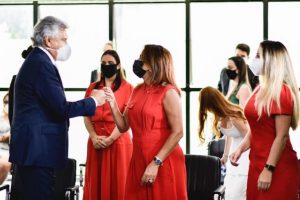 Governador Ronaldo Caiado (DEM) em evento na Acieg (Foto: Governo do Estado)