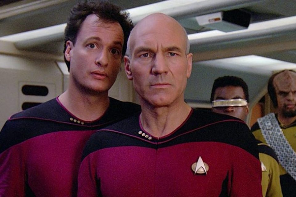 Picard Patrick Stewart and John De Lancie