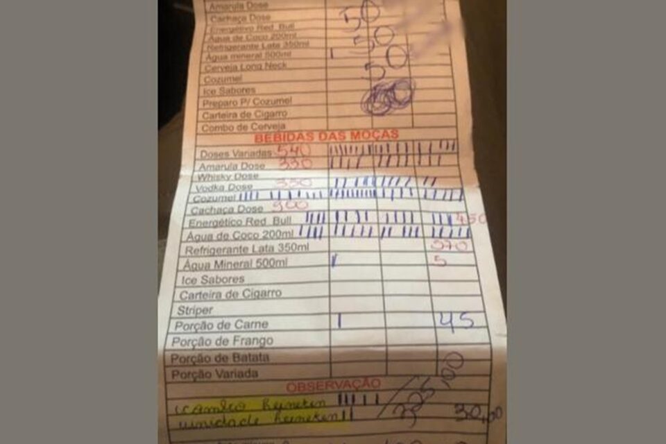 Três homens foram parar na delegacia após dizer que não pagaria a conta de R$ 8.330 do que foi consumido em um prostíbulo de Anápolis Três vão parar na delegacia após receber conta de quase R$ 9 mil em prostíbulo de Anápolis