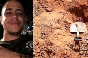 Suspeito chegou a cavar uma cova para enterrar restos mortais da mãe (Fotomontagem: Redes Sociais/ Reproduçã/Correio Braziliense)