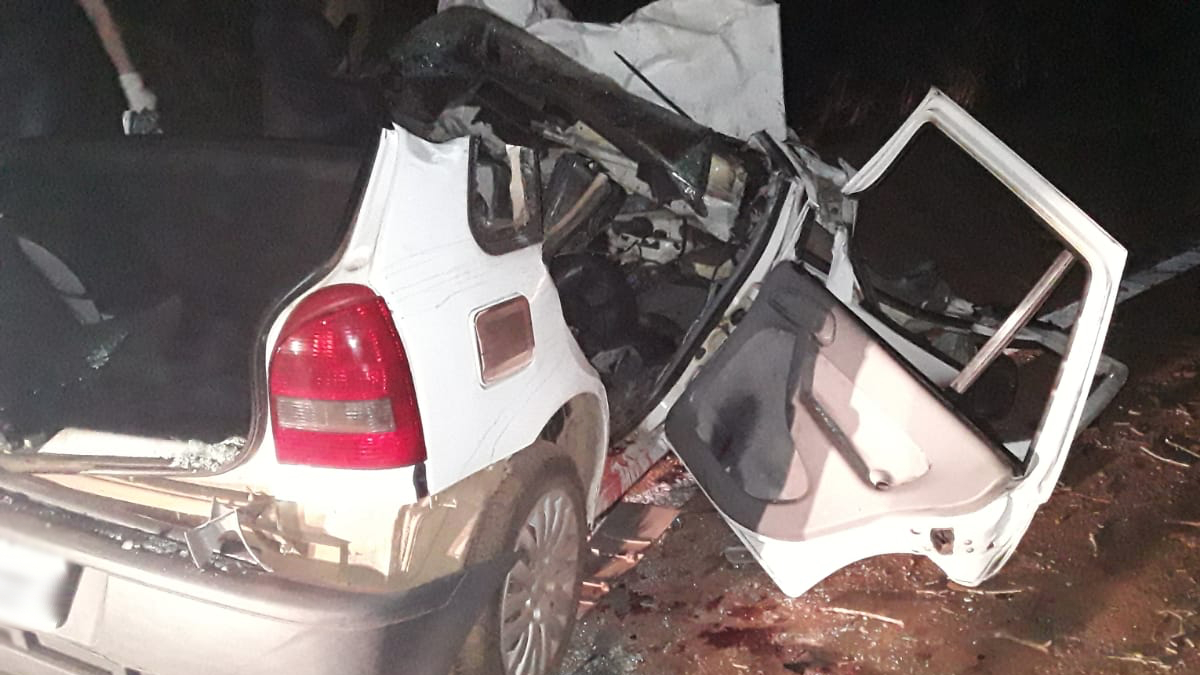 Motorista perdeu o controle da direção e colidiu contra uma árvore, por razões desconhecidas (Foto: Divulgação/PC)