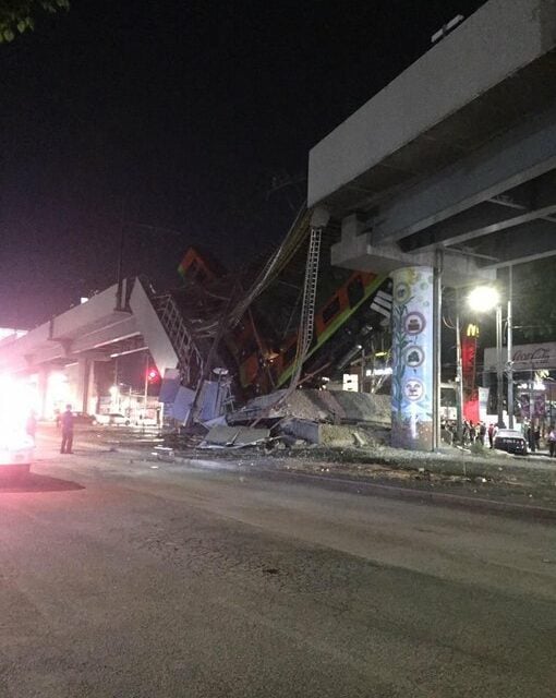 Estrutura de metrô desaba e deixa mortos e feridos no México